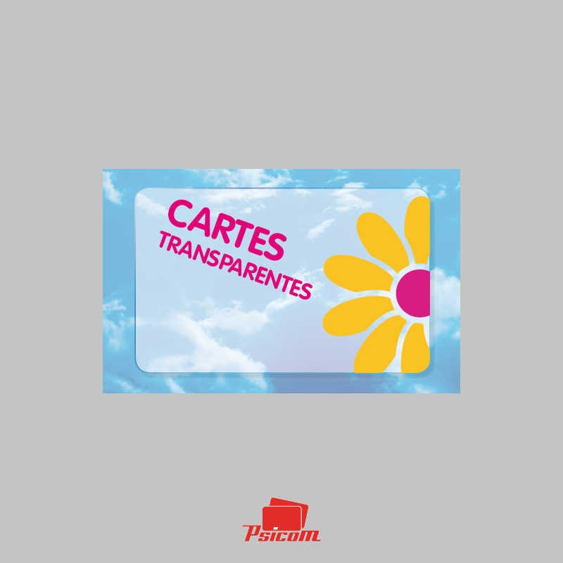 carte pvc souple transparente