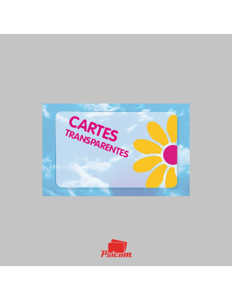 carte pvc souple transparente
