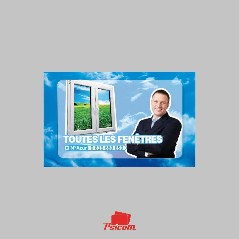 carte de visite transparente plastique