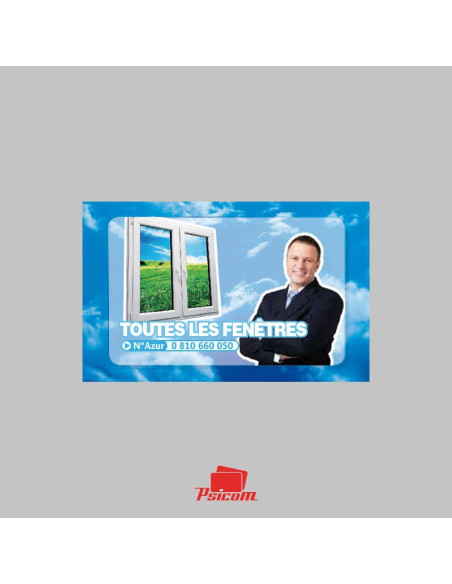 carte de visite transparente plastique