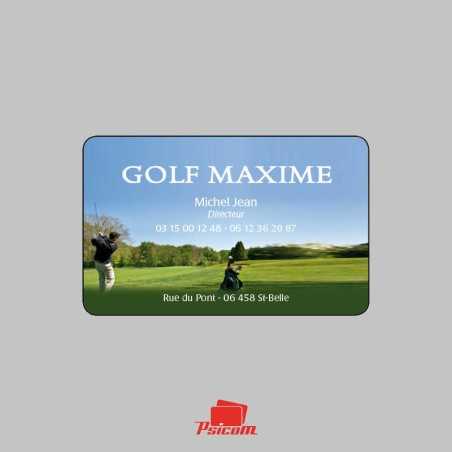 carte plastique de visite quadri