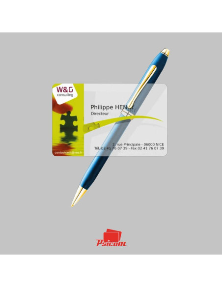 Carte de visite plastique