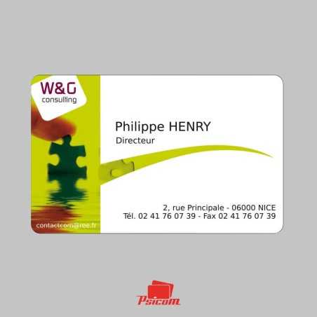 Carte de visite plastique