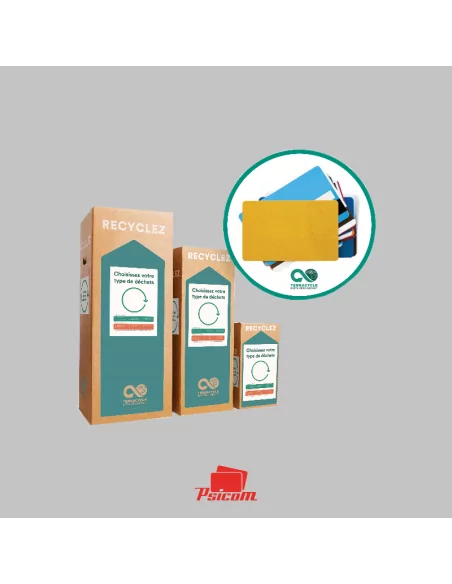 Boîte de recyclage de cartes plastiques