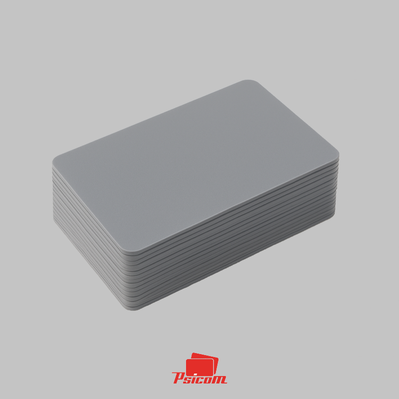cartes plastiques grises mates - psicom