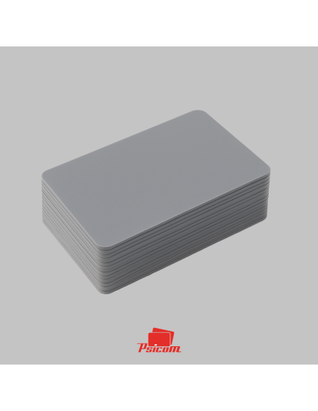cartes plastiques grises mates - psicom