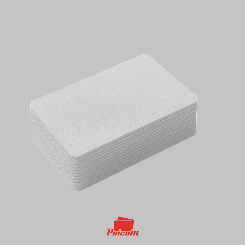 cartes plastiques grise pailleté - psicom