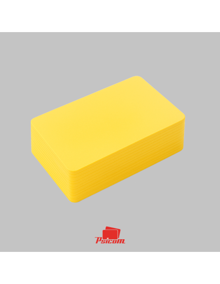 cartes plastiques jaune - psicom