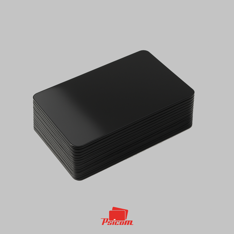 cartes plastiques noires brillantes - psicom