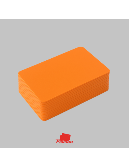 cartes plastiques orange - psicom