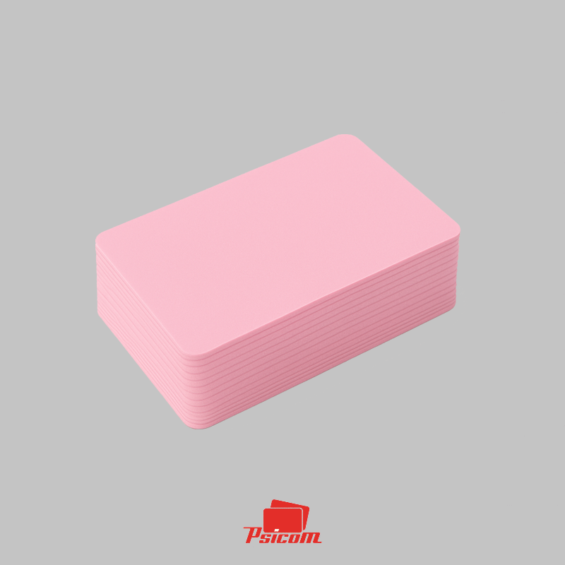 cartes plastiques rose - psicom