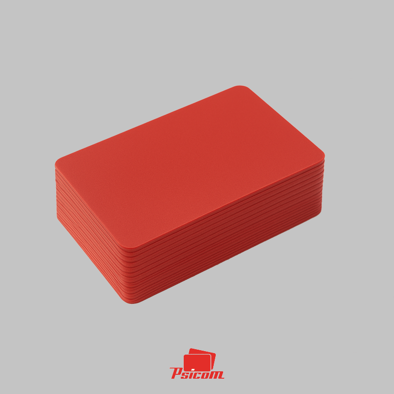 cartes plastiques rouge - psicom
