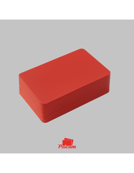 cartes plastiques rouge - psicom