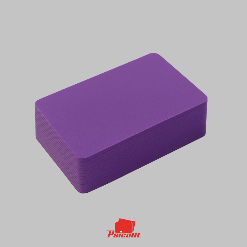 cartes plastiques violet - psicom