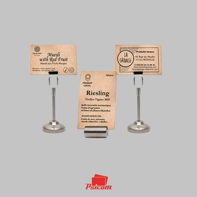 présentoirs cartes Bois Pla edikio