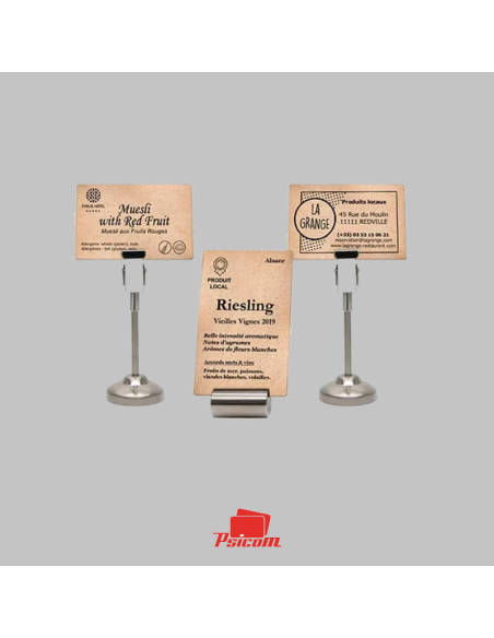 présentoirs cartes Bois Pla edikio