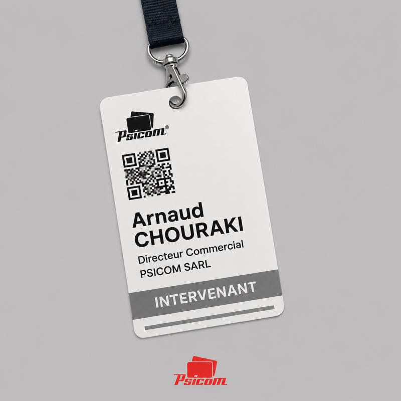 BADGE A6 VIERGE PERFORE
