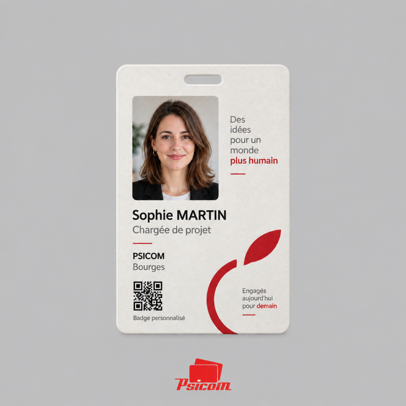 badge eco mineral psicom perfo oblongue