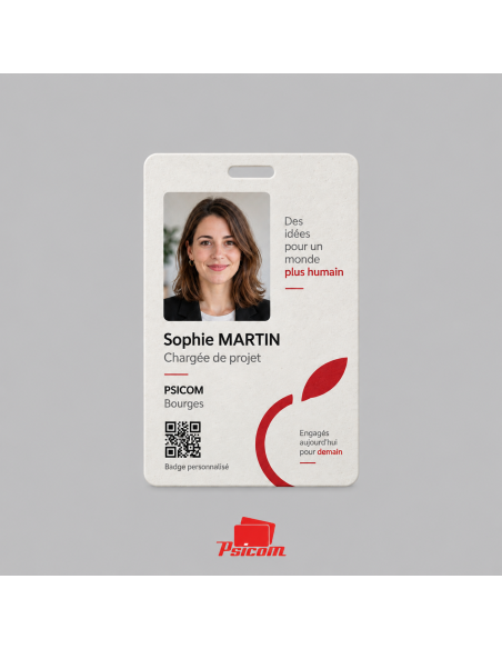 badge eco mineral psicom perfo oblongue