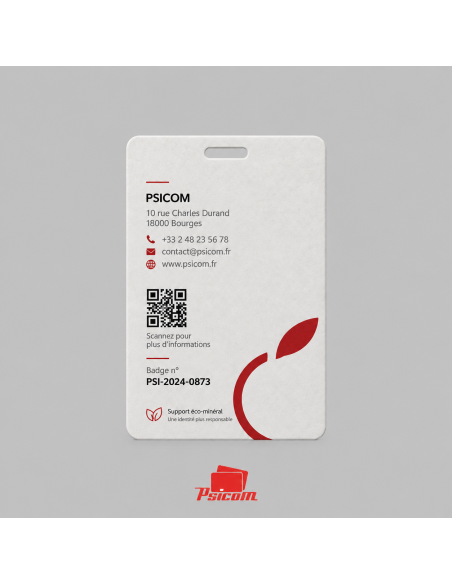 badge Eco minéral psicom verso