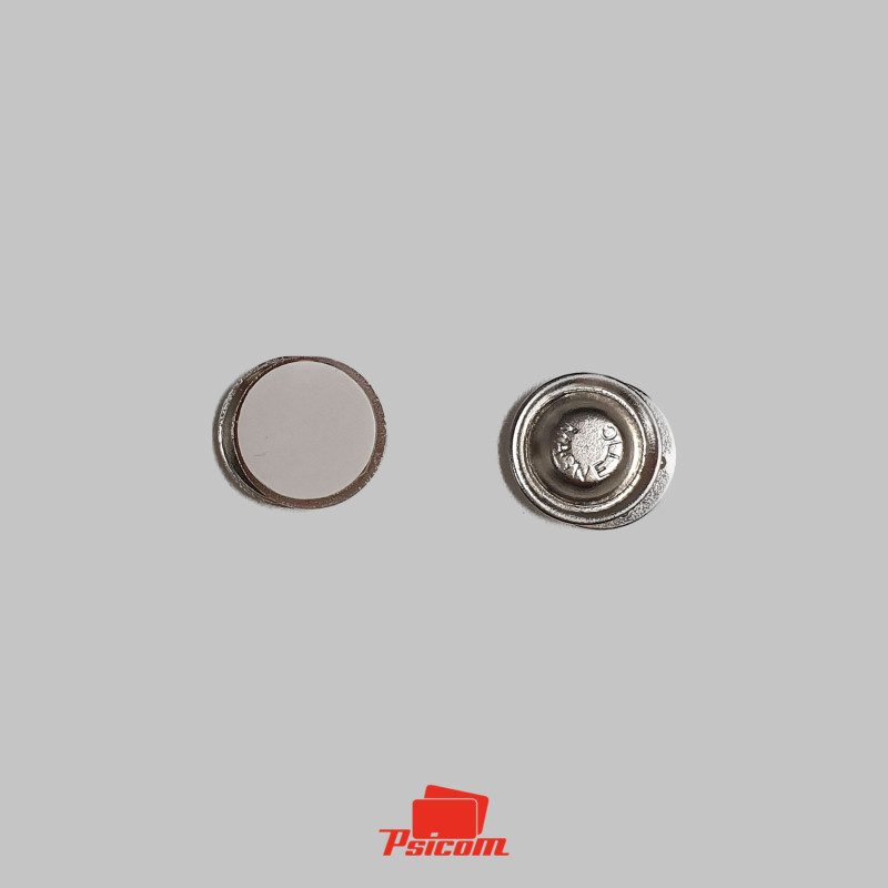 Clip aimantée rond adhésif pour carte plastique - PSICOM