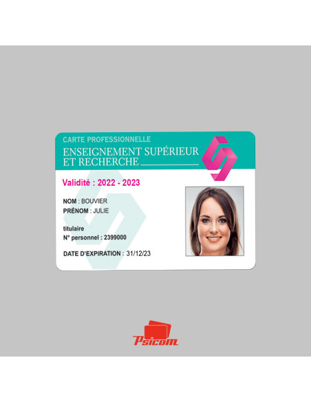 Carte polyester grand format 75x105mm  - PSICOM