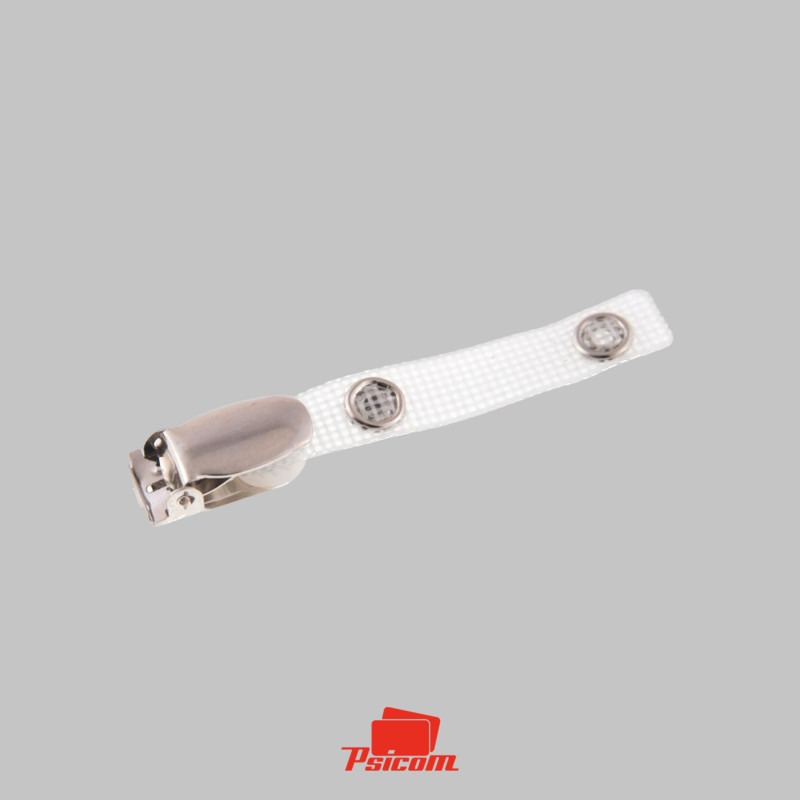 Clip bretelle à lanière renforcé et pression métal - PSICOM