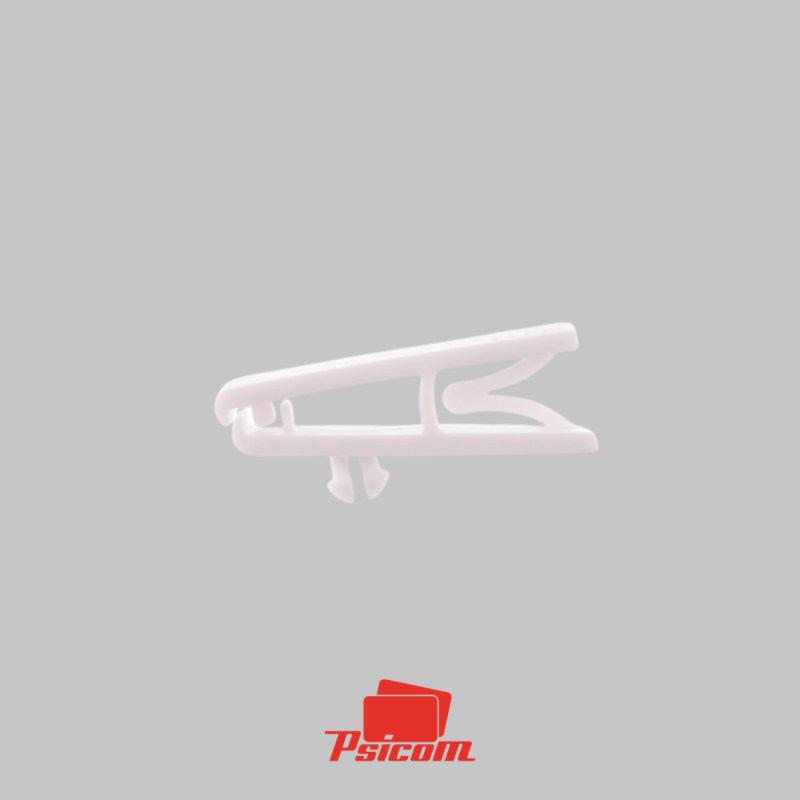 Clip crocodile plastique blanc - PSICOM