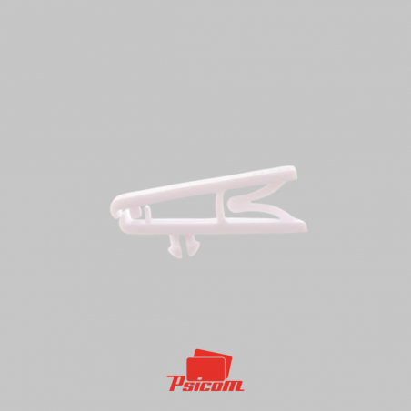 Clip crocodile plastique blanc - PSICOM