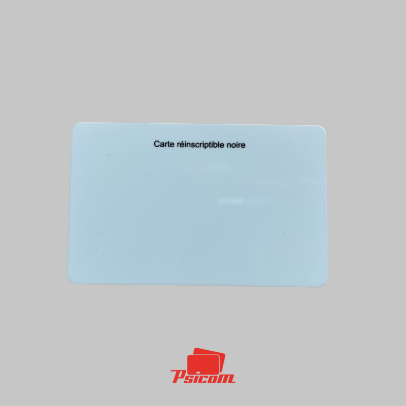 Carte plastique rewrite bleu - PSICOM