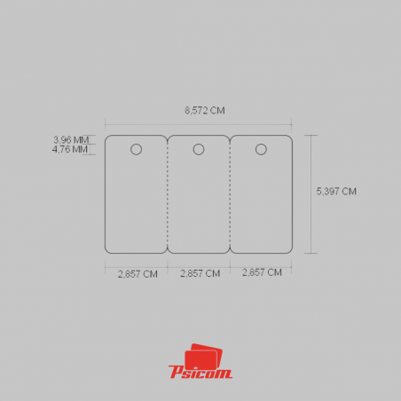 Gabarit Tri-cartes plastiques - PSICOM
