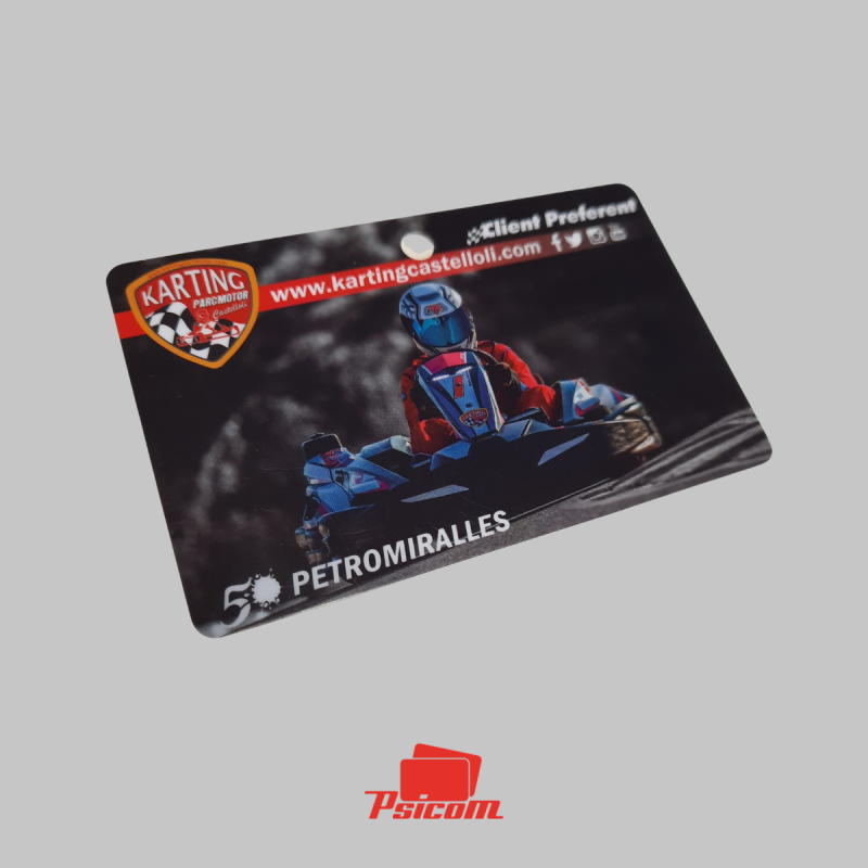 carte plastique karting - psicom
