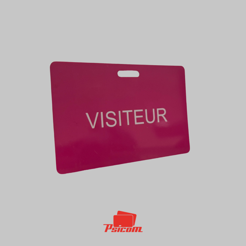 Badge visiteur plastique - PSICOM
