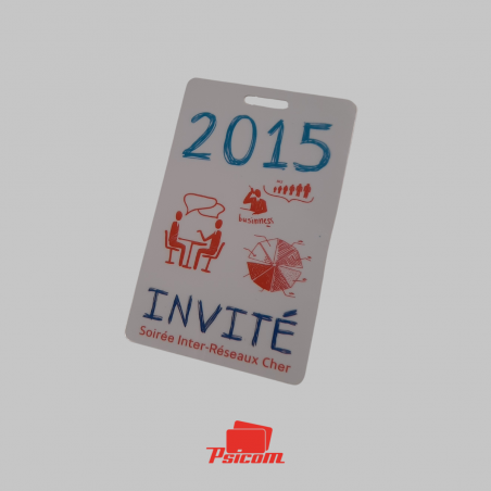 Badge invité plastique - PSICOM