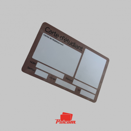 Carte plastique avec overlay collé - PSICOM