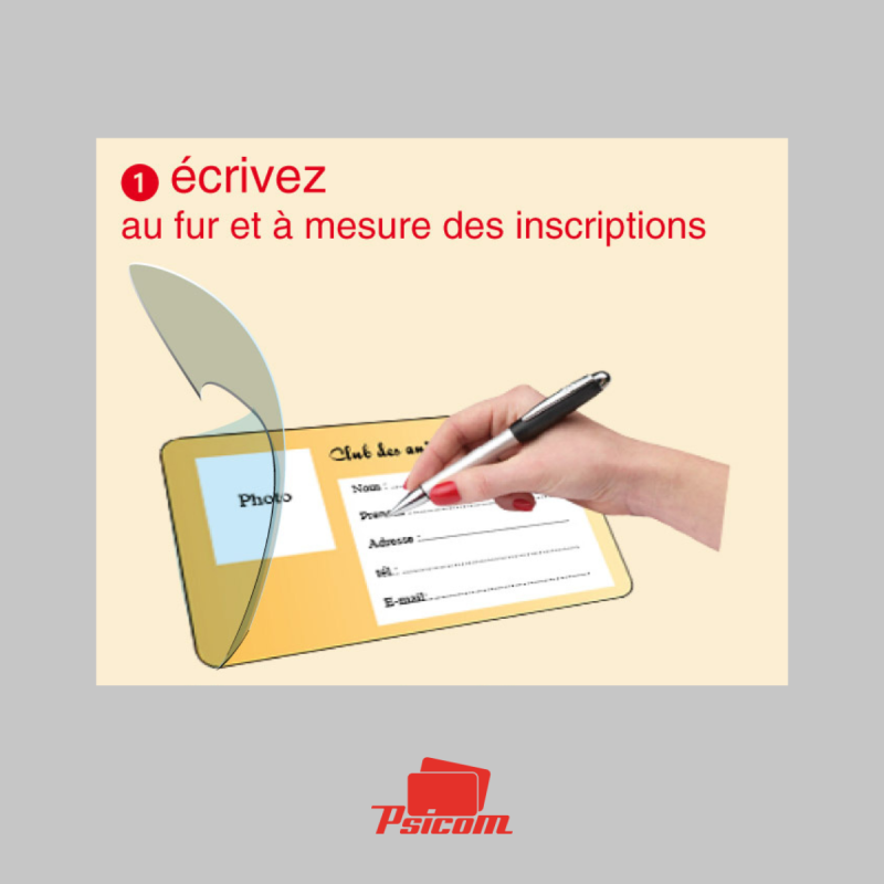 Carte à rabat plastique - PSICOM