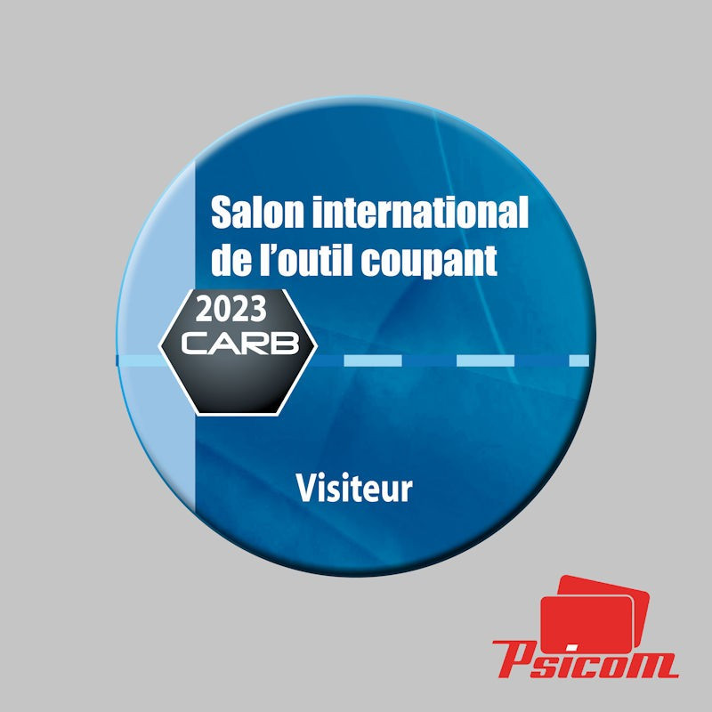 Badge plastique salon rond diamètre 95 mm - PSICOM