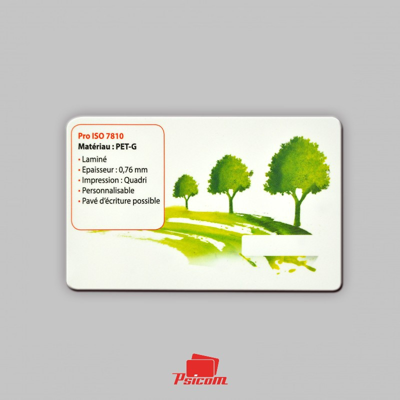 Carte de fidélité PETG verso - PSICOM