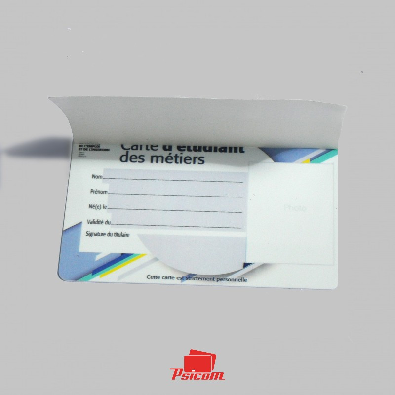 Carte étudiant à overlay verso - PSICOM Tchad