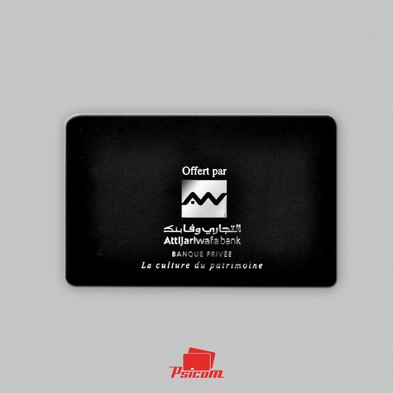 carte plastique mat avec dorure or - psicom