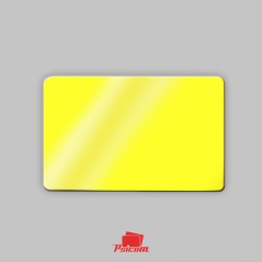 carte plastique couleur teinté dans la masse jaune brillante - PSICOM