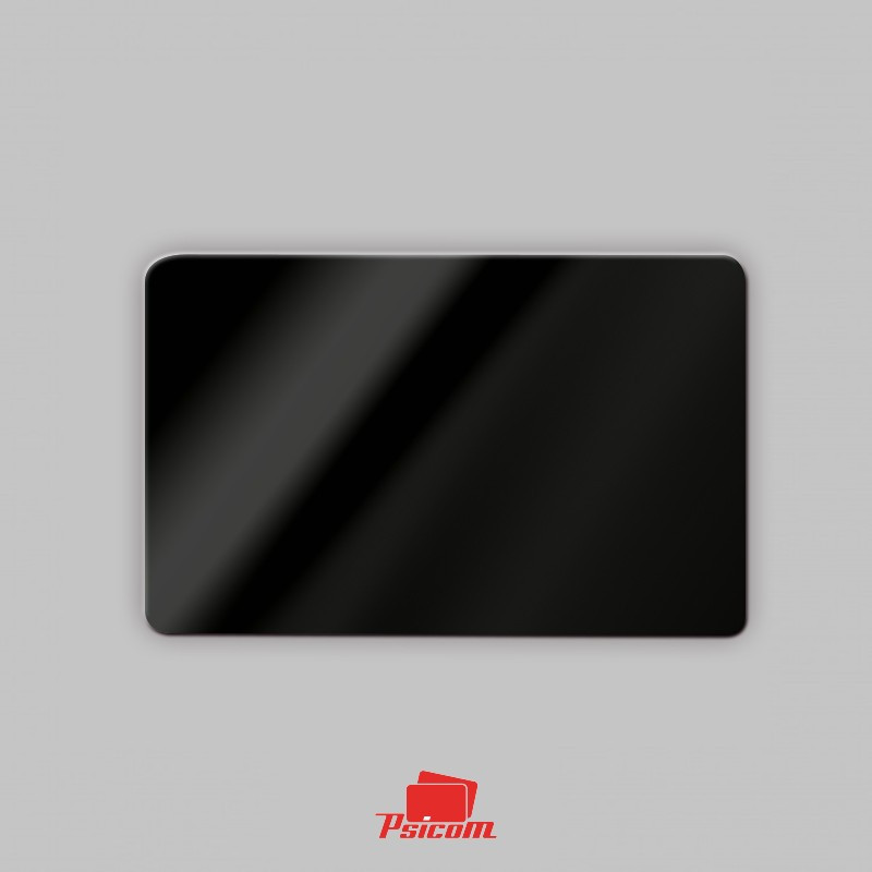 carte plastique couleur teinté dans la masse noire brillante - PSICOM