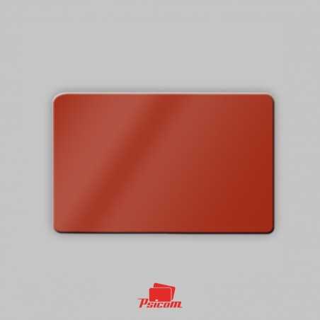 carte plastique couleur teinté dans la masse rouge brillante - PSICOM