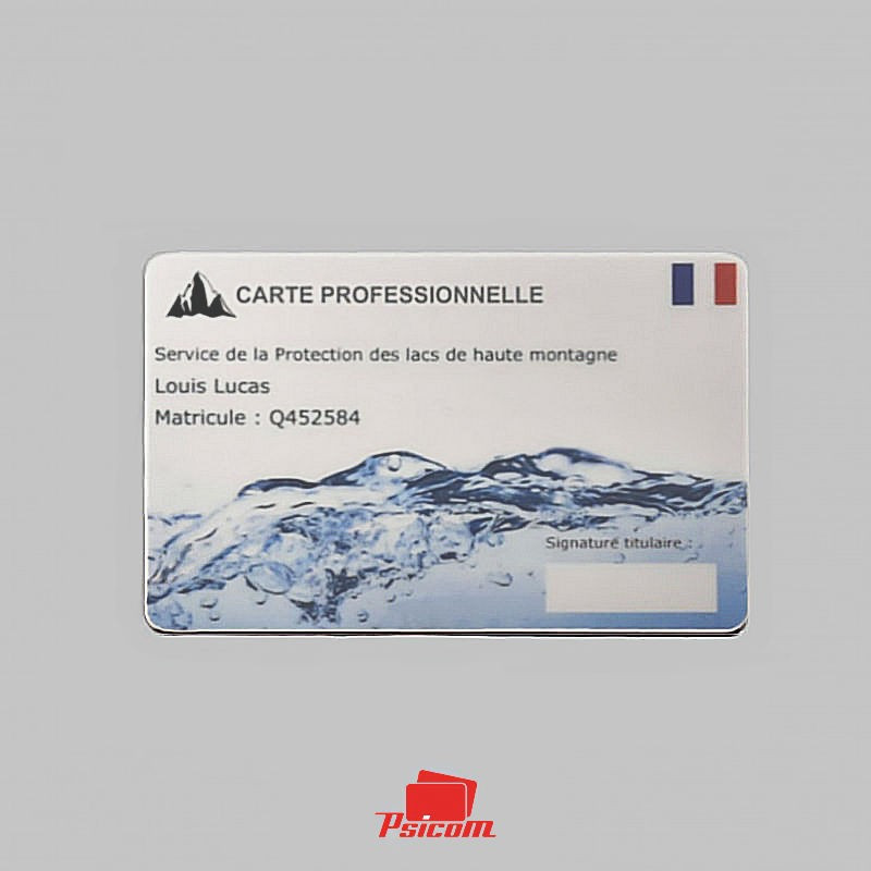 badge professionnelle plastique psicom