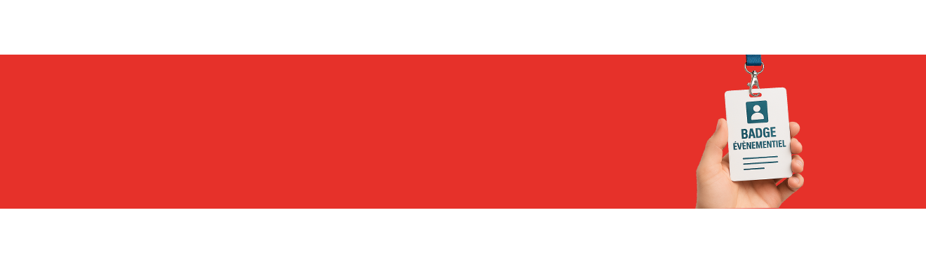 Badge PVC évènementiel :  badge plastique personnalisé | PSICOM