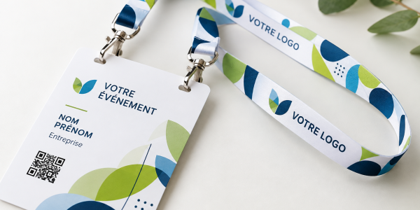 Cordon personnalisé avec double mousqueton : la nouvelle solution PSICOM pour vos badges événementiels