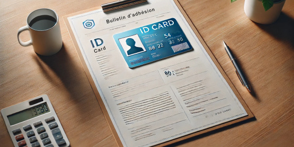  La carte personnalisée collée sur un support