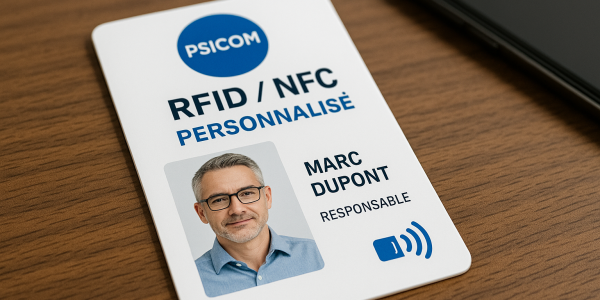 Badges plastiques RFID/NFC personnalisés : la nouvelle génération d’identification intelligente par PSICOM18