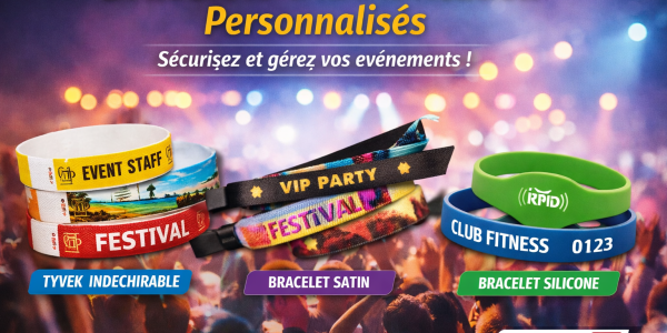 Bracelets personnalisés d’identification PSICOM : la solution simple, sécurisée et économique pour vos événements