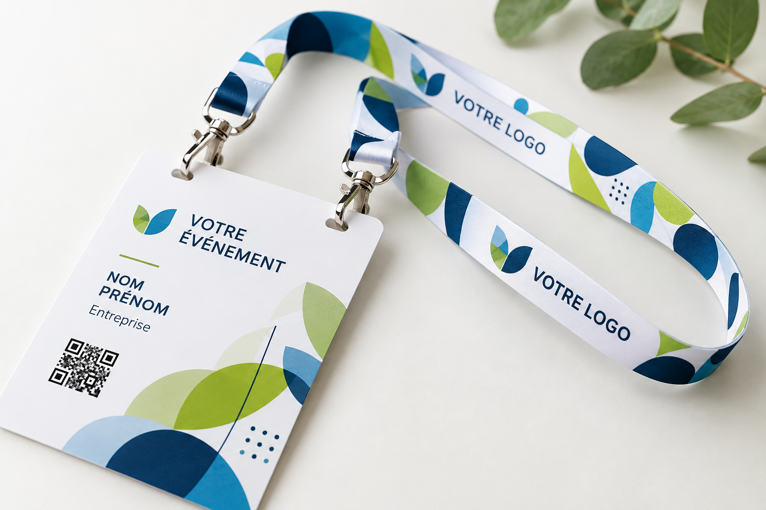 Cordon personnalisé avec double mousqueton : la nouvelle solution PSICOM pour vos badges événementiels